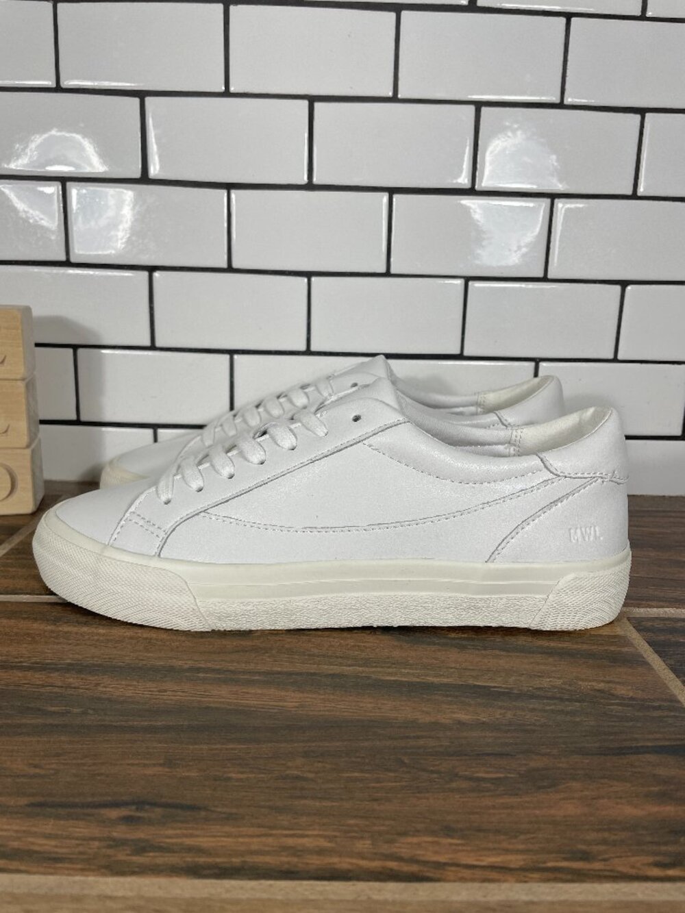 Madewell Sidewalk Shoes Womens Size 8.5 White Leather Low Top Sneakers